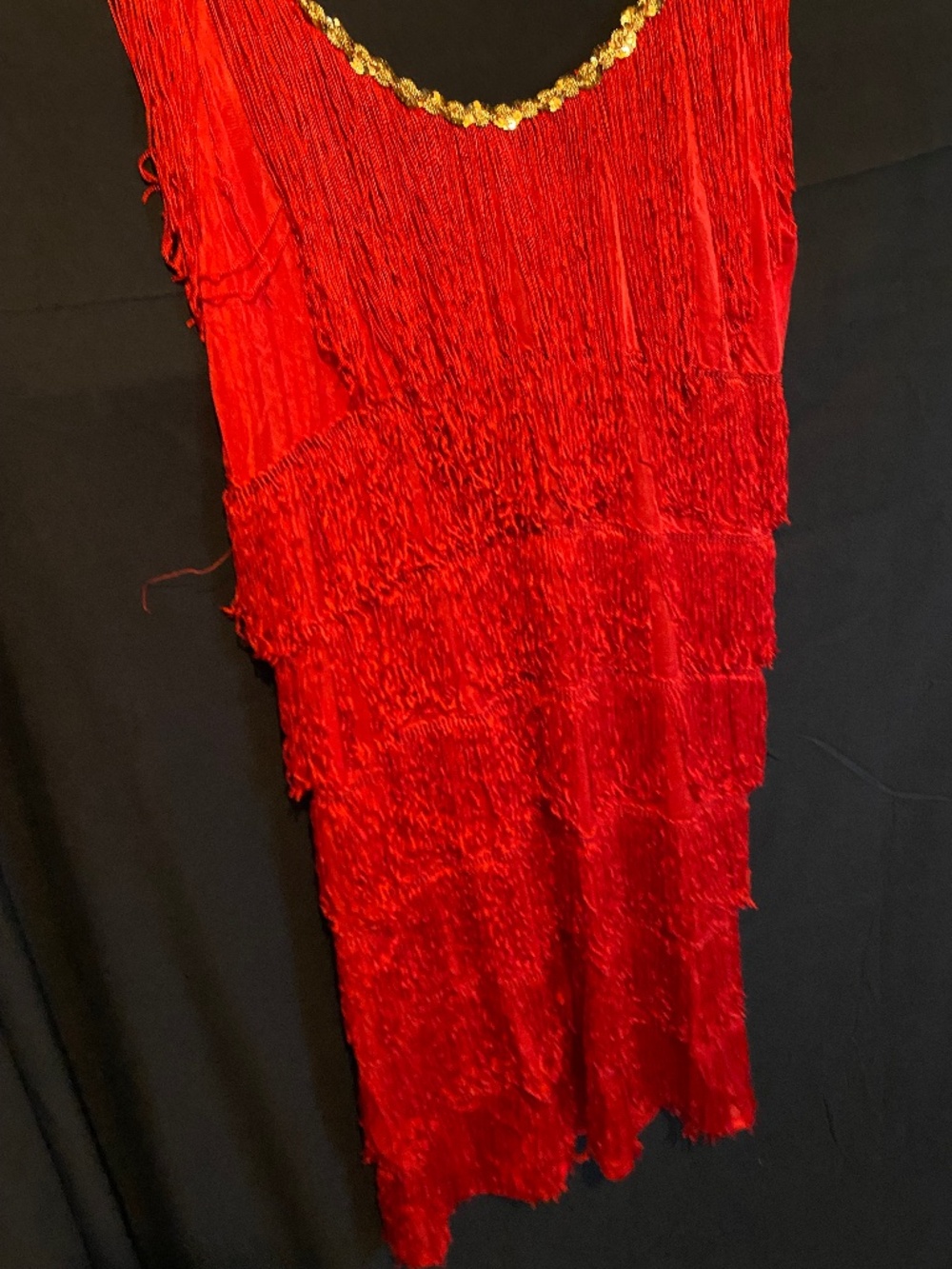 Red Flapper Frimge Dress Adult Medium